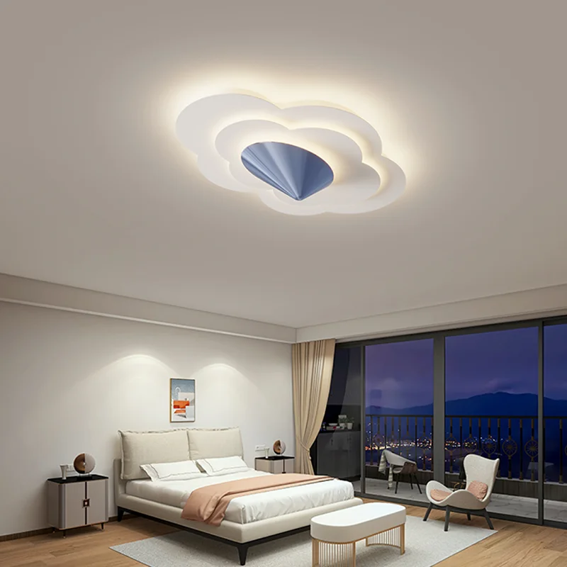 

Jjc Nordic Style Bedroom Ceiling Lamp Smart Minimalist Modern Cloud Bedroom Lamp Home Led Light Source Study Lamp