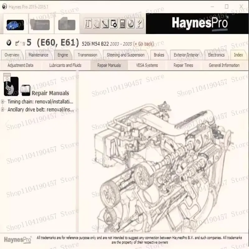 2025 Edition Car Haynes PRO 2015 Automatic Repair Software Technical Data Electrical Diagrams and Practical Description Tools 4