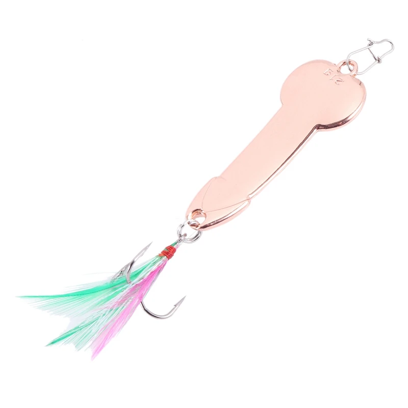 

4Pcs Fishing Lures Tackle Hook Dick Spinner Spoon Pike VIB Wobble Tackle Hook(Rose Gold 21G)