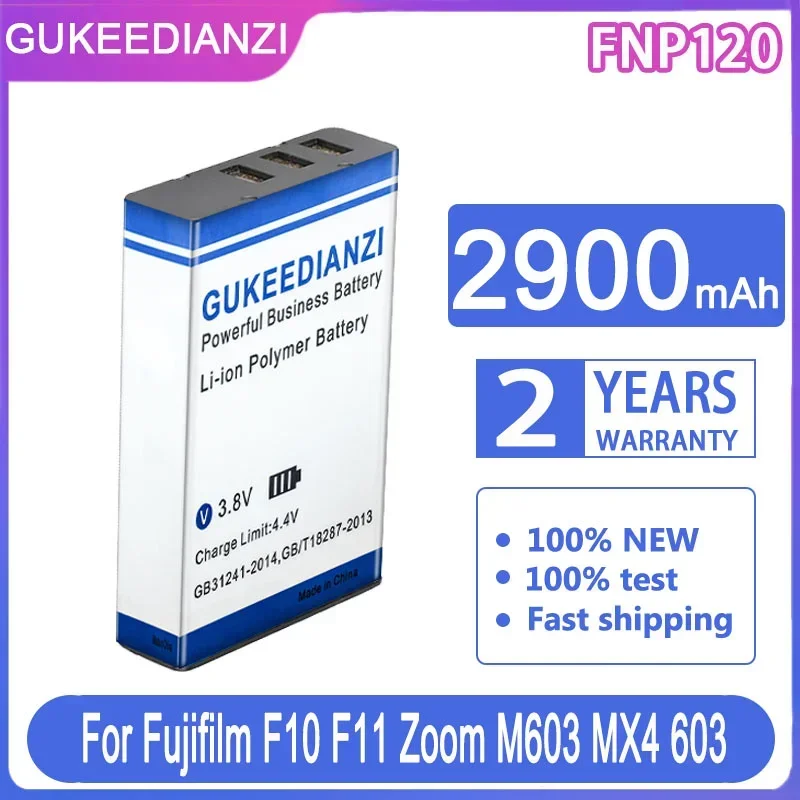 

Сменный аккумулятор GUKEEDIANZI FNP120 (M603) 2900 мАч для Fujifilm FinePix F10 F11 для Zoom M603 MX4 603
