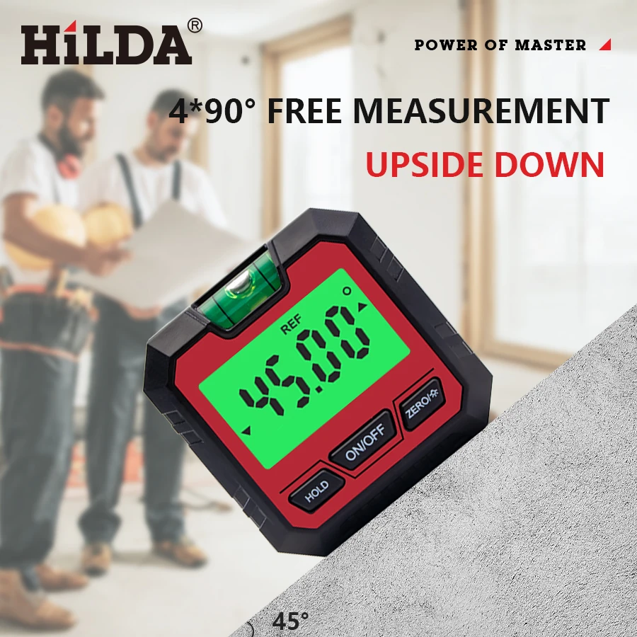 Digital Horizontal Angle Meter 360&deg; with Magnetic Base Electronic Universal Bevel Protractor Mini Measuring Digital