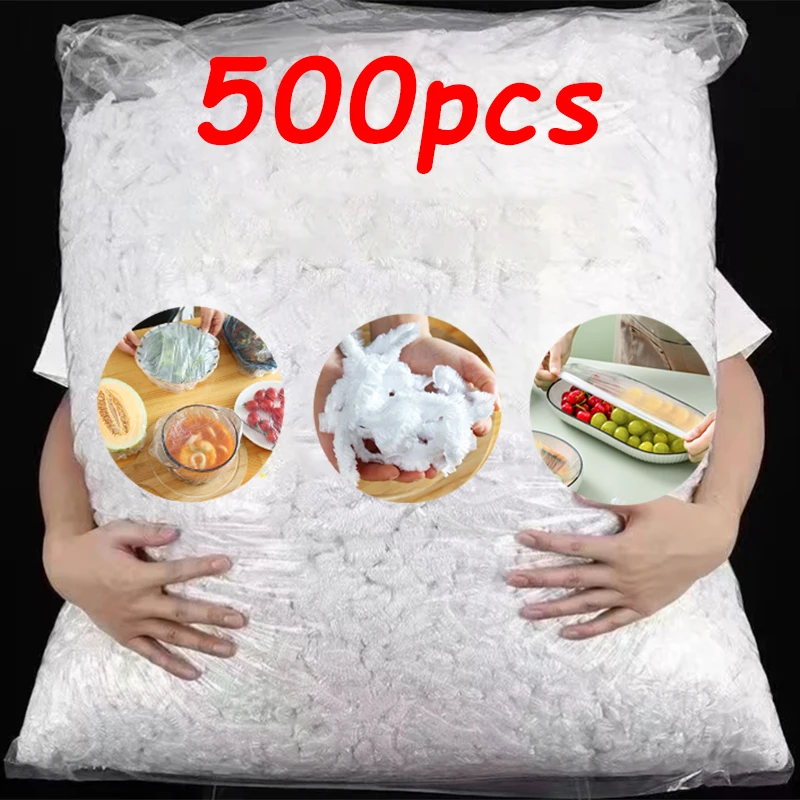 Disposable Food Cover Plastic Wrap Elastic Food Lids For Fruit Bowls Storage