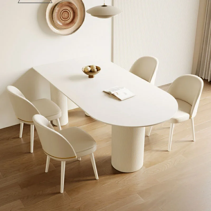 

Round Luxury Dining Room Sets Kitchen Coffee Chair Restaurant White Dining Room Sets Modern Juego De Comedor Home Furniture