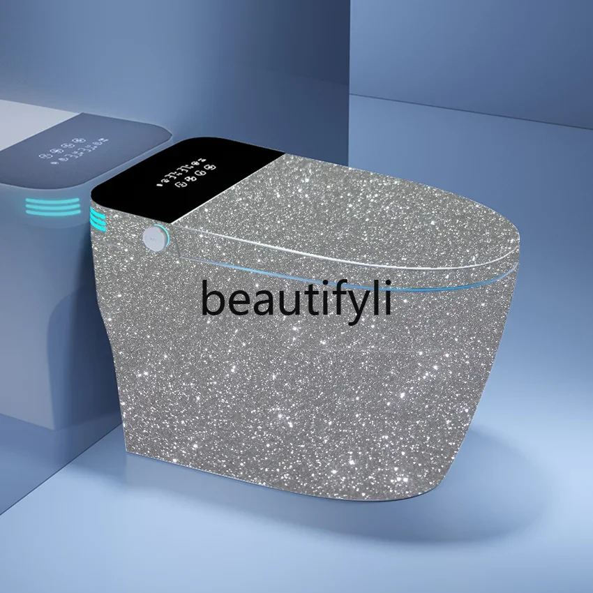 โถสุขภัณฑ์อัจฉริยะสีเงินพร้อมระบบเปิด-ปิดอัตโนมัติ รุ่นหรูหราสีทอง 1