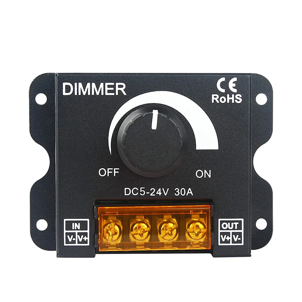 Led Dimmer 12V 24V Switch 30A 360W Regolatore Di Tensione Controller Regolabile Per Led Strip Light Lamp Dimmer Controller