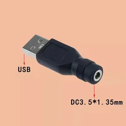USB to DC Power Cable Adapter - Female DC 3.5mm to Male USB A Connector (Connector)