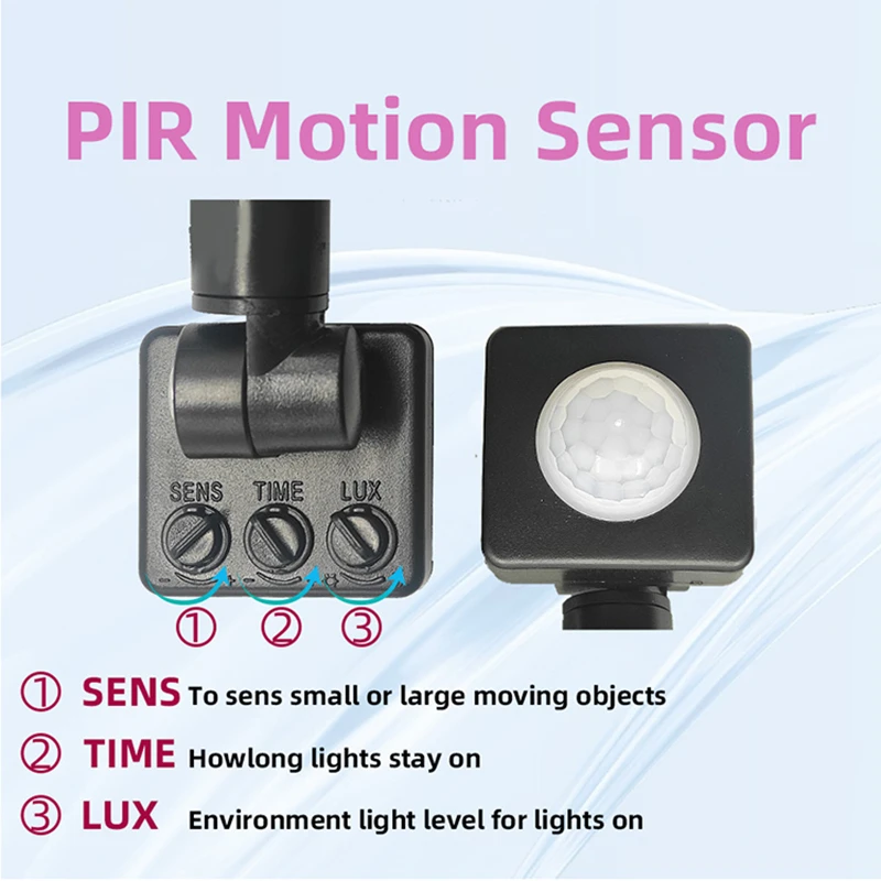 LED PIR Motion Sensor Floodlight Outdoor Wall Light 100W 50W 30W 20W 10W IP66 Waterproof For Garden