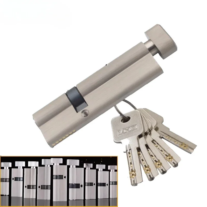 Special Security door Center asymmetry brass lock cylinder with knob aluminum alloy door Eccentric lock core height 32mm