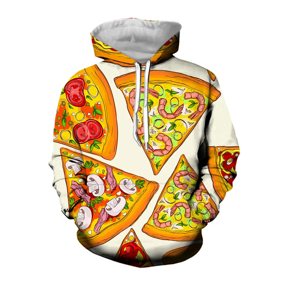 

Jumeast 3D Pizza Style Mens Hoodies Aesthetic Clothing Casual Fashion Baggy Streetwear Oversized Hoodie High Quality Pullover