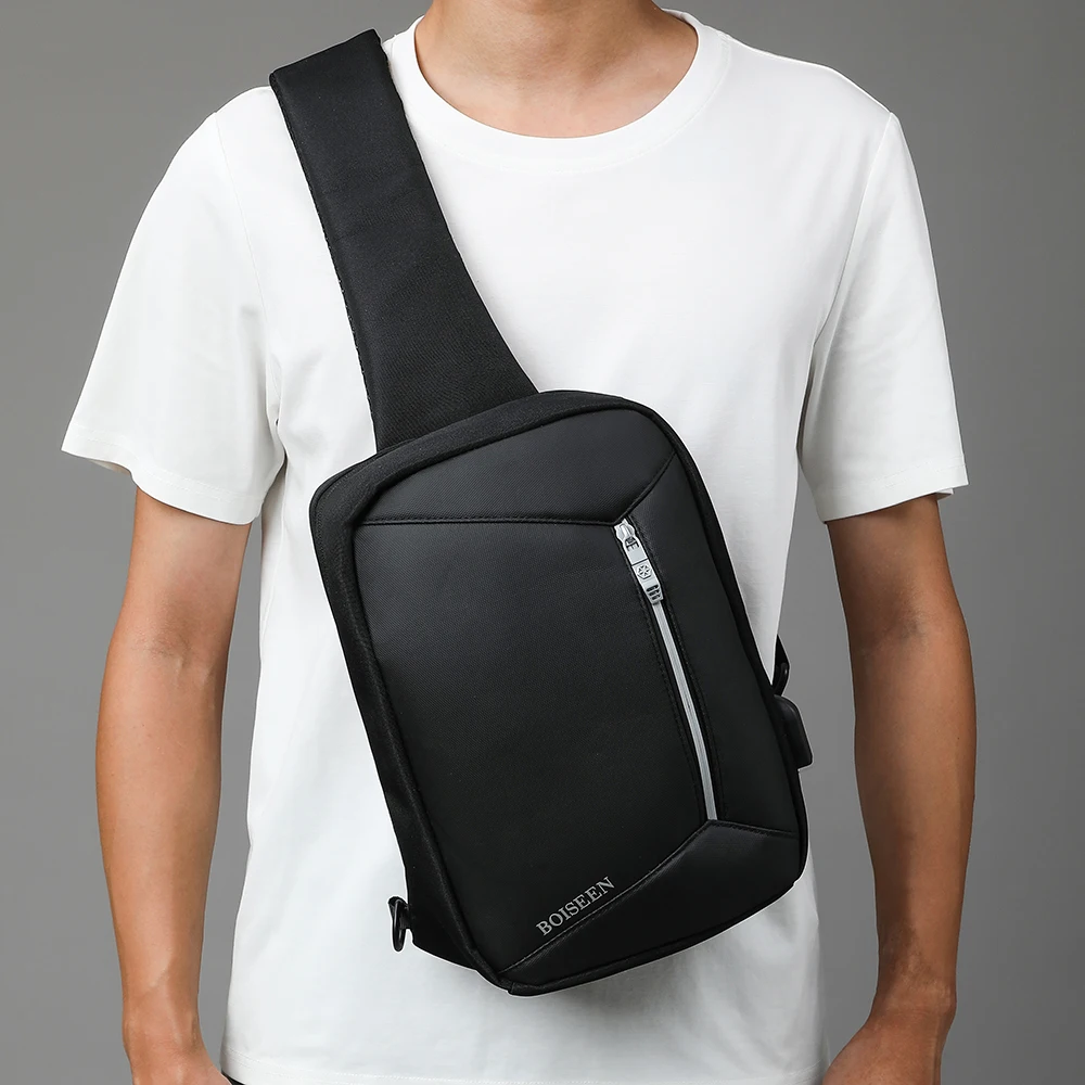 1Pcs Large-Capacity Shoulder Bag, Men's Multi-Layer Storage Messenger Bag, Business Travel Bag, Commuter Crossbody Bag