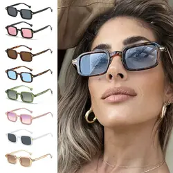 Eyewear Gradient UV400 Women Shades Men Sun Glasses Rivets Decoration Square Sunglasses