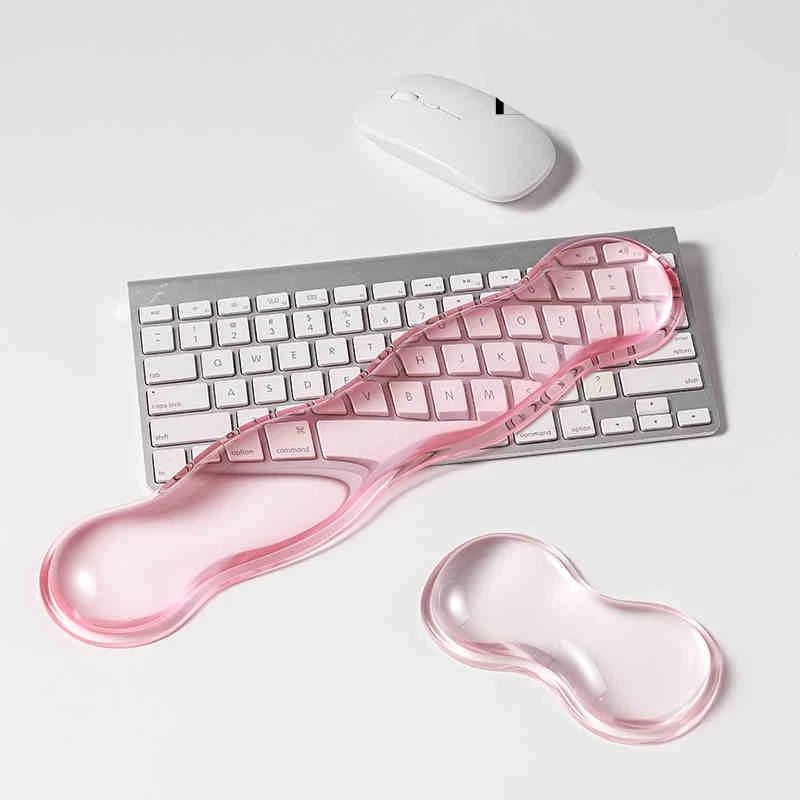 Silicone Keyboard Mouse Wrist Rest Cool Soft Ergonomic Wrist Rest Mouse Pad for Laptop Computer Office Home Wrist Mat