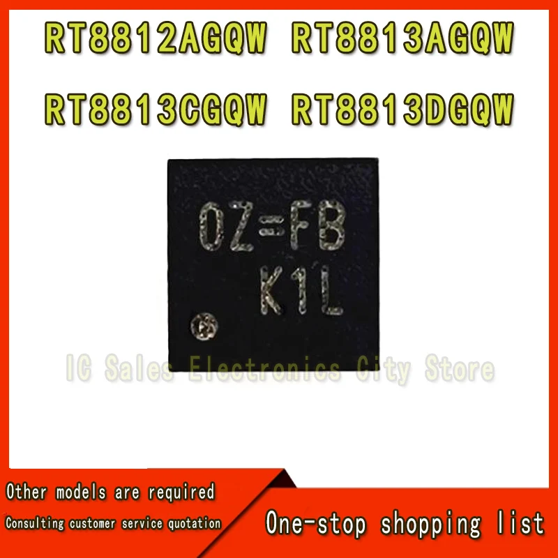 (5pcs) New RT8812AGQW RT8812A OZ=FF OZ=.. RT8813AGQW RT8813A OP=FM OP=.. RT8813DGQW RT8813D 4E=2D 4E=.. RT8813CGQW RT8813C 27=..
