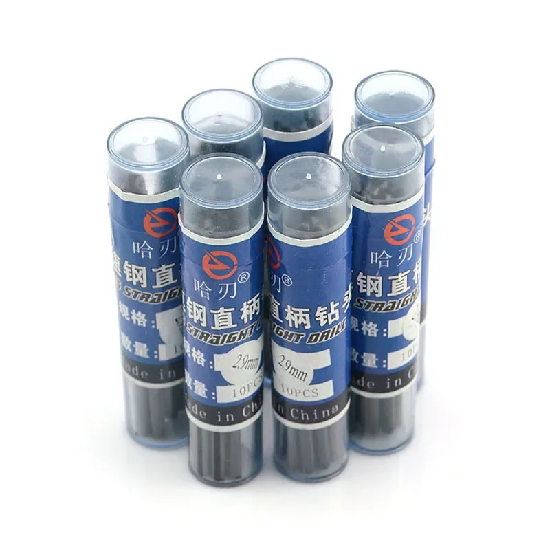 10Pcs 세트 HSS6542 M2 블랙 고속 강철 스트레이트 생크 트위스트 드릴 비트 0.5-2.9mm 강철 철용 마이크로 미니 금속 드릴