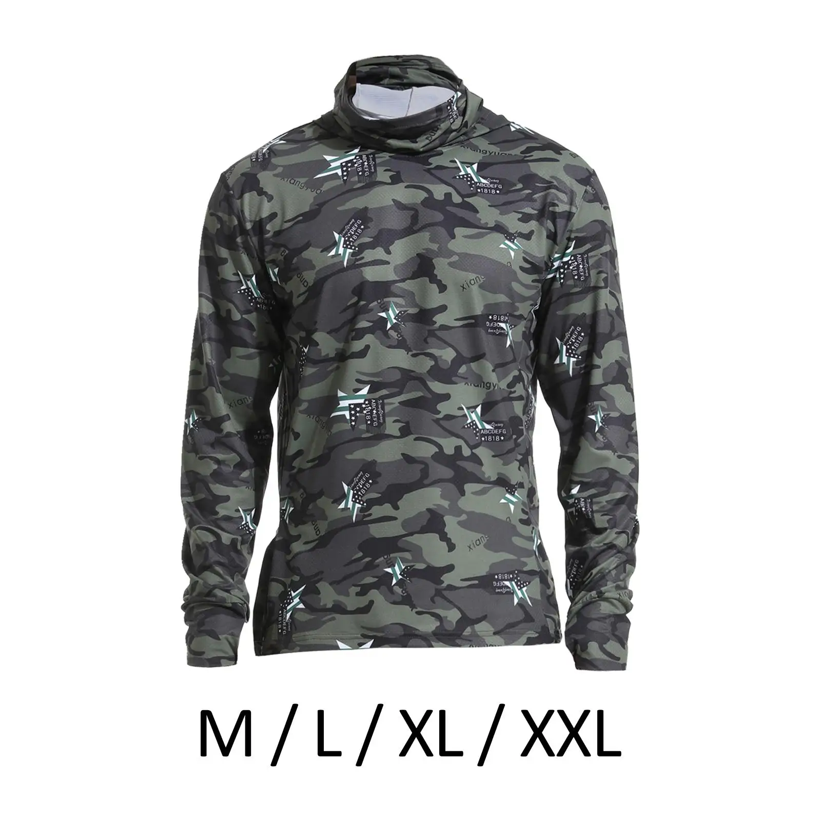 Men`s Sun Protection Hoodie Shirt Cooling Shirt Jacket for Fishing Hiking