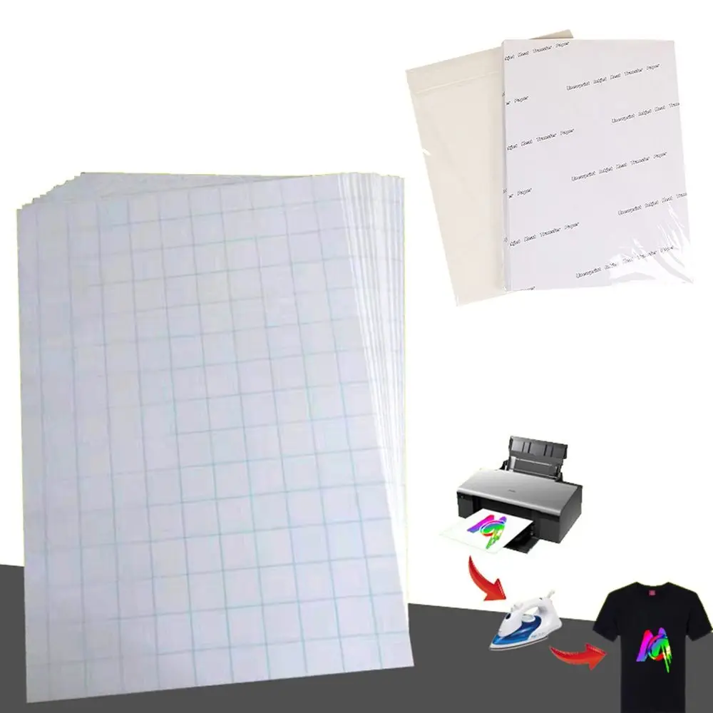 패션 잉크젯 승화 인쇄 용지 열 DIY 가벼운 직물 열전달 용지 그림 티셔츠