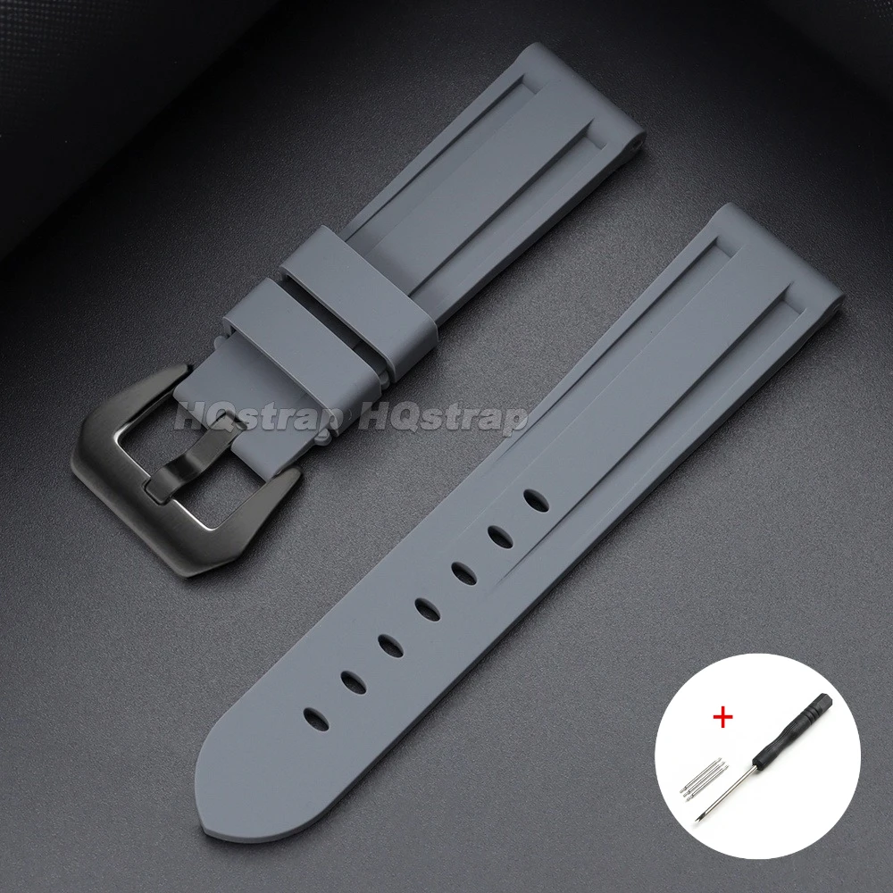 Premium Rubber Watch Strap - Soft Sport Silicone Wristband
