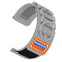 Nylon Sports Strap - 22mm Weaving Loop Bracelet Wrist Band for Redmi Watch 3 Active (Grey)