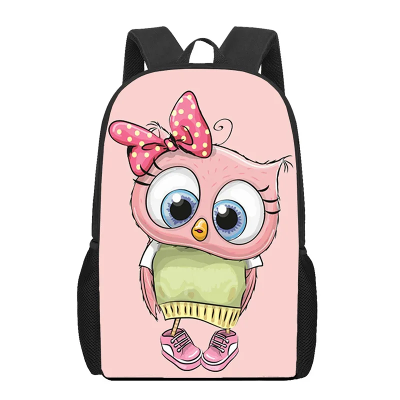 

Cartoon Couple Cute Owls Printing Children School Bags Girls Boys Student Book Bags Teenager Casual Storage Backpack Laptop Bag