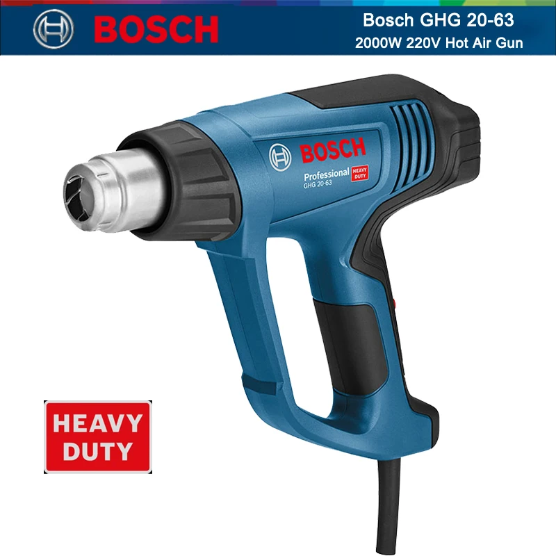 

Bosch GHG 20-63 Heavy Duty Heat Gun 2000W 220V Hot Air Gun Digital Screen Display Hot Air Blower 3 Gears Wind 150-500 L/min