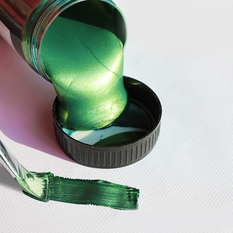 

Metallic Acrylic Paint Shiny Metallic Effect Premium Acrylic Paint Extreme High Metal Pigmentation for Canvas Painting 40GB