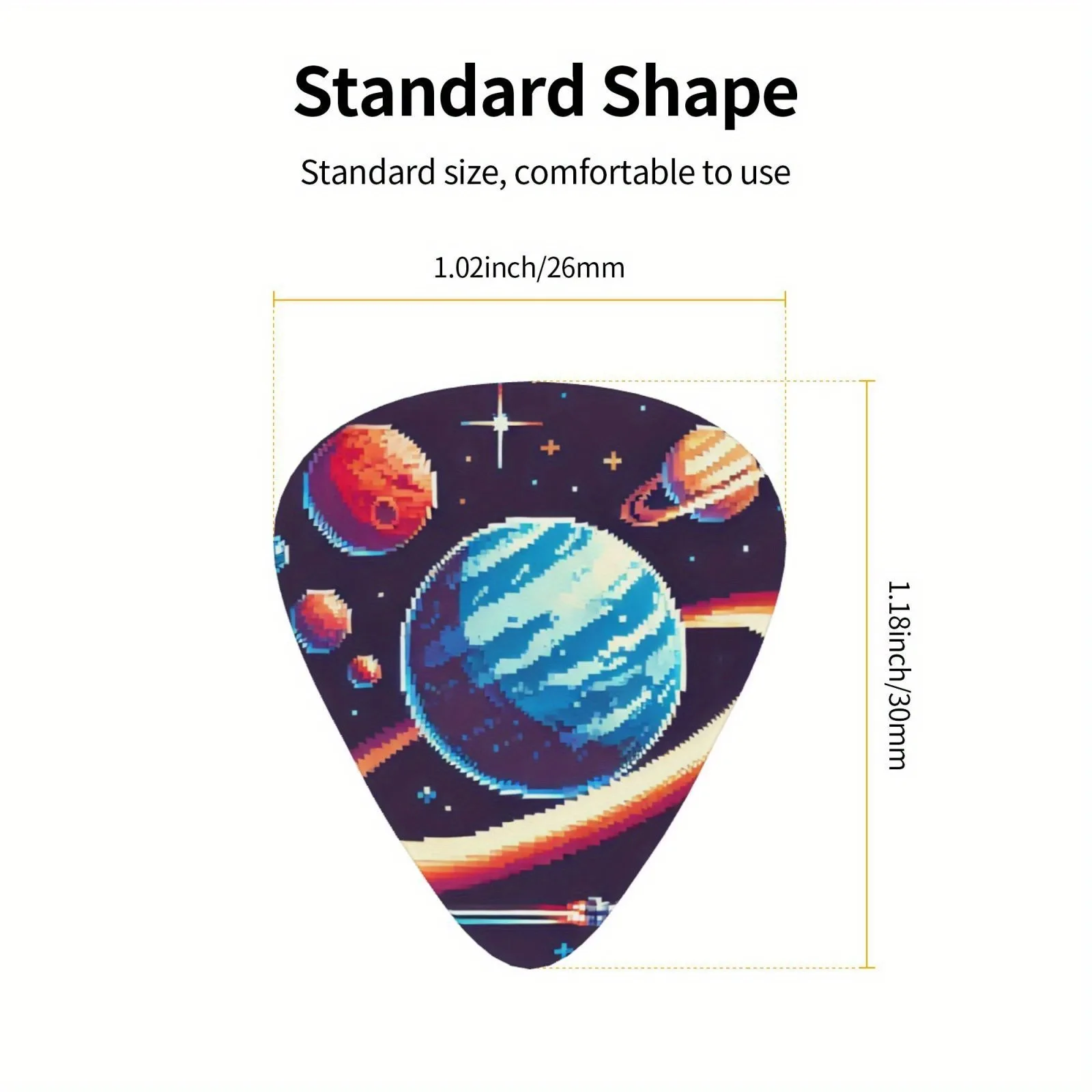 0.71/1.0Mm 12PCS Guitar Picks Premium ABS Material Smooth Finish Dual-Sided Color Printing PP Storage Box