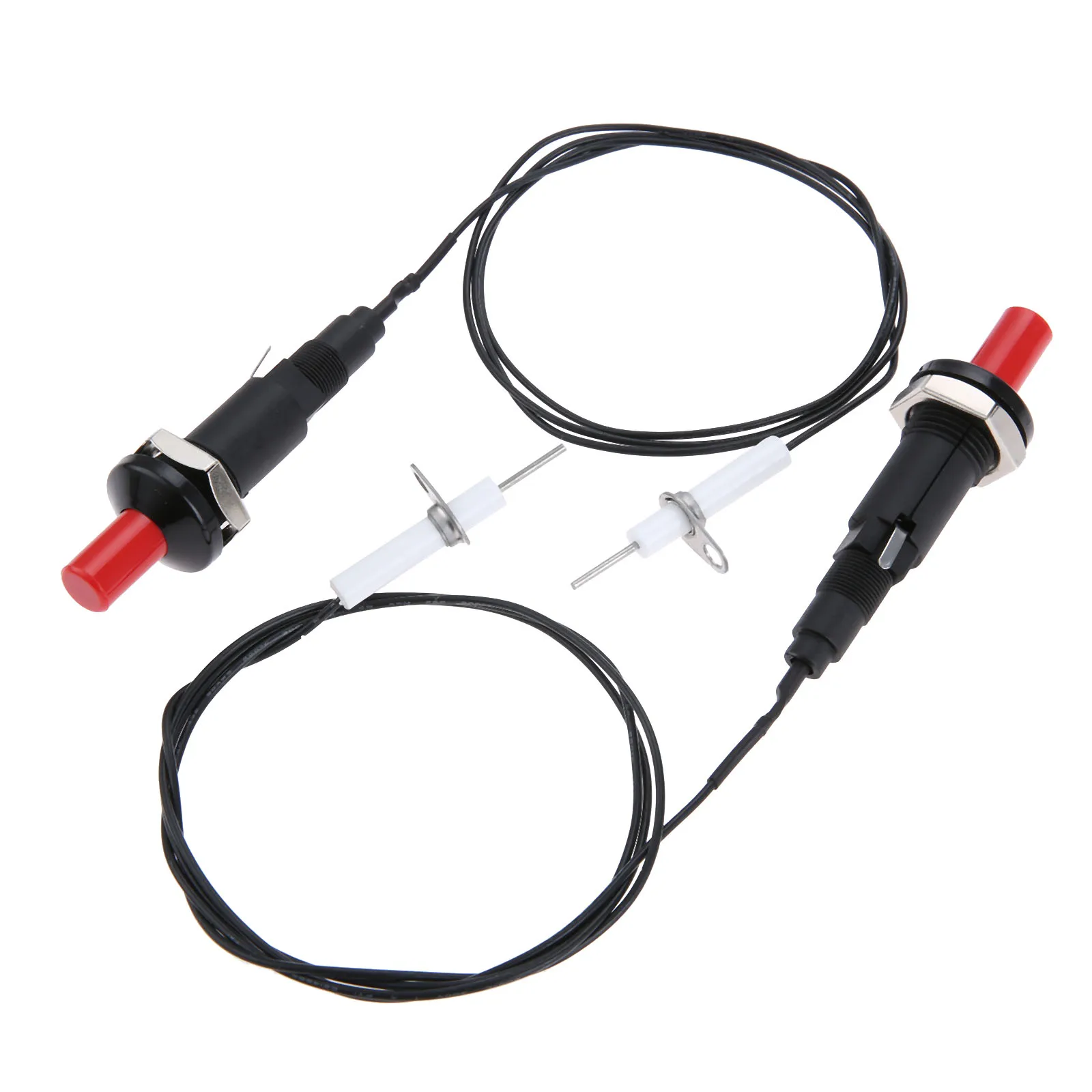 Conjunto de Ignição Piezo com Botão Ignição com Eletrodo Fio de Metro para Gás Lareira Forno Aquecedor Fogão de Cozinha Conjuntos