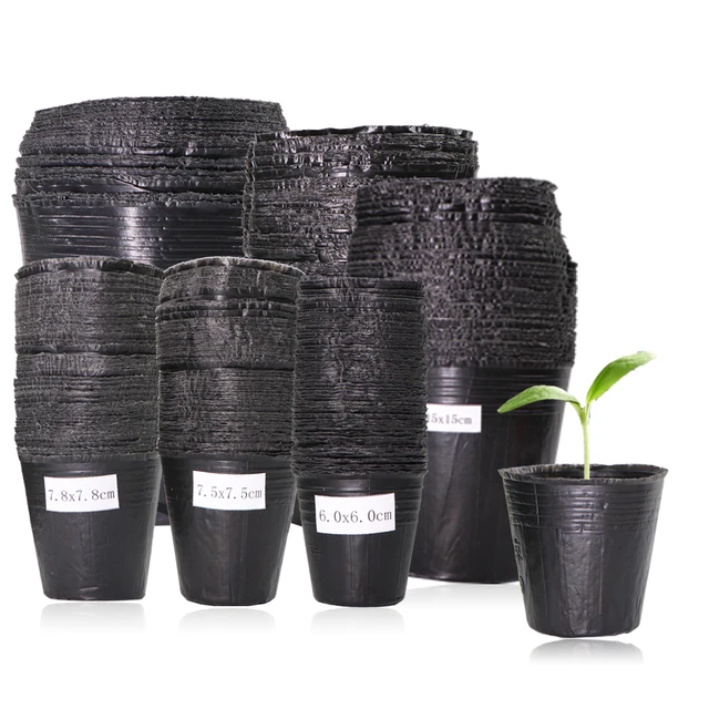 10PCS PE Black Nursery Bags Seedling Grow Bags Small Plant Growth Pot