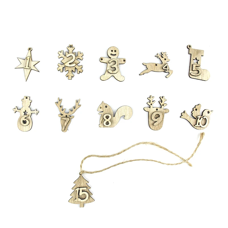 24pcs Christmas Advent Calendar 24 Days Embellishments Christmas Decoration christmas countdown calendar,christmas advent calendar