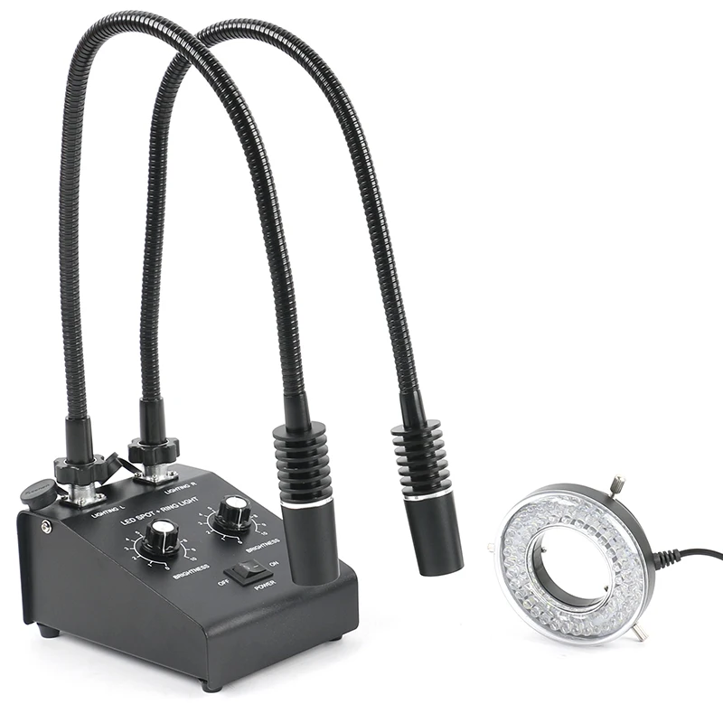 6W 6500K LED Microscope Illuminator Gooseneck Light Lamp Industrial