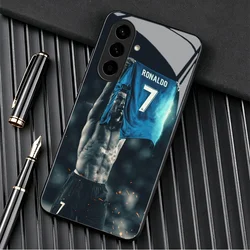 Football Star Glass Phone Case Featuring R - Ronaldo Design - Samsung A35 (KHTY00535A)