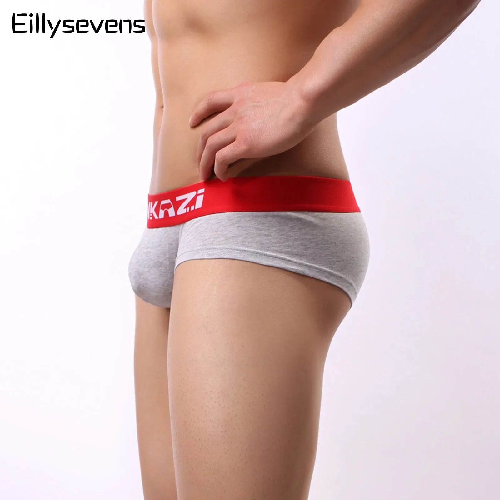 

Men'S Clear Muscle Flat Corner Pants With U Convex Bag Sexy Low Waist Comfortable Fitting Boxers Underwear Daily Regular Style