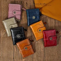 RFID Anti-Theft Retro Wallet for Women, Multi-Card Zipper, Zipper Buckle, Fashion Coin Wallet, Multi-functional Short Wallet 1