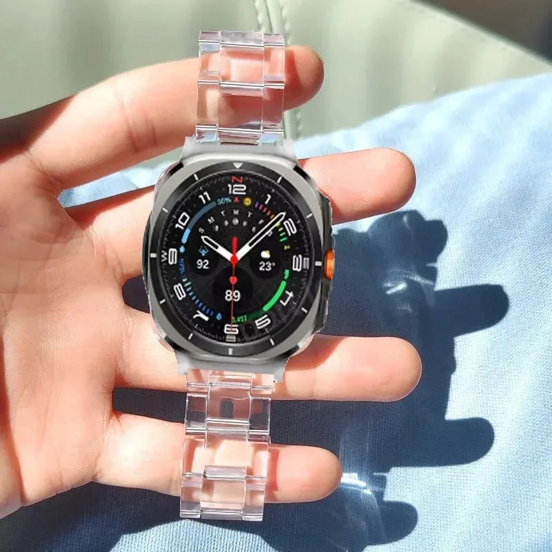 Elegant Clear Resin Watch Bracelet - Premium Strap Accessory