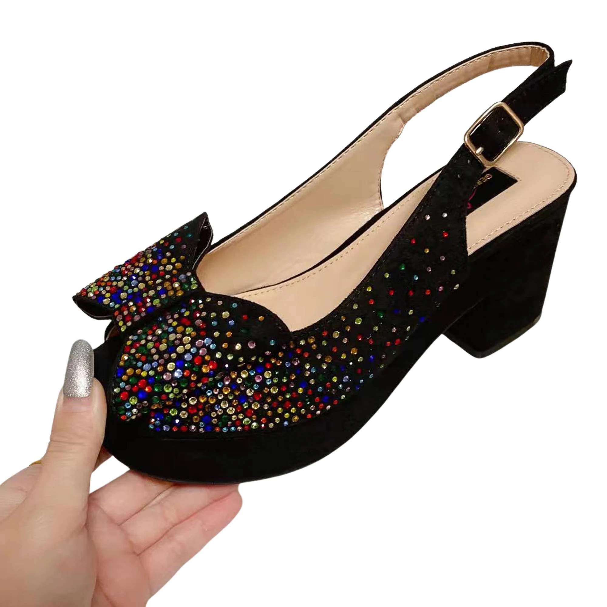 

Sandals Women 2023 New Platform Sandals Summer Shoes Women Heels Sandalias Mujer Chunky Square Heel Shoes Platform Heels Sandals
