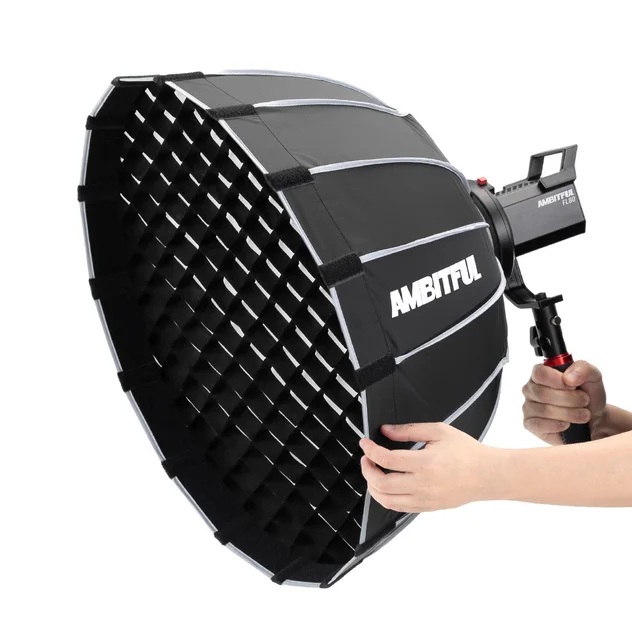 AMBITFUL QD-P70 Boîte à Lumière Parabolique Avec Grille En Nid D