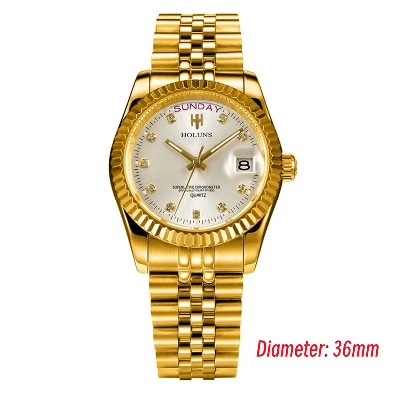 Holuns Luxury Classic 36/41mm Gold Men Watches Japan MIYOTA
