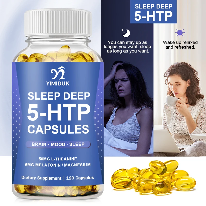 

5-HTP 200 MG Plus Calcium for Mood, Sleep – Supports Calm and Relaxed Mood – 99% High Purity Vegetarian Capsules
