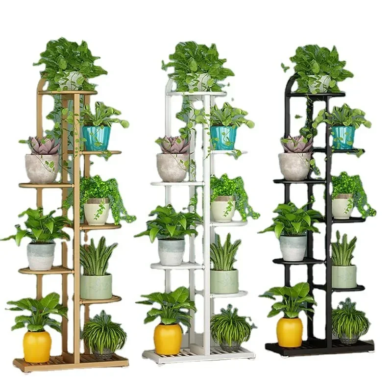 Light Luxury Multi-Layer Iron Flower Rack Indoor Living Room Green Pineapple Flower Rack Floor To Floor Pot Storage