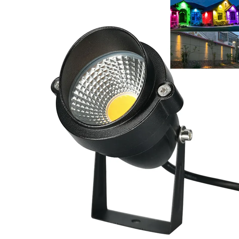 new Garden Decorations Light LED IP65 Waterprof LED Lawn Lamp 220V110V 12V Warm white Green 5W 10W Landscape Spike Spotlights