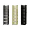 1PCS washable folding clothing storage box set Bamboo piece wardrobe storage bag Multi-functional hanging storage bag 5