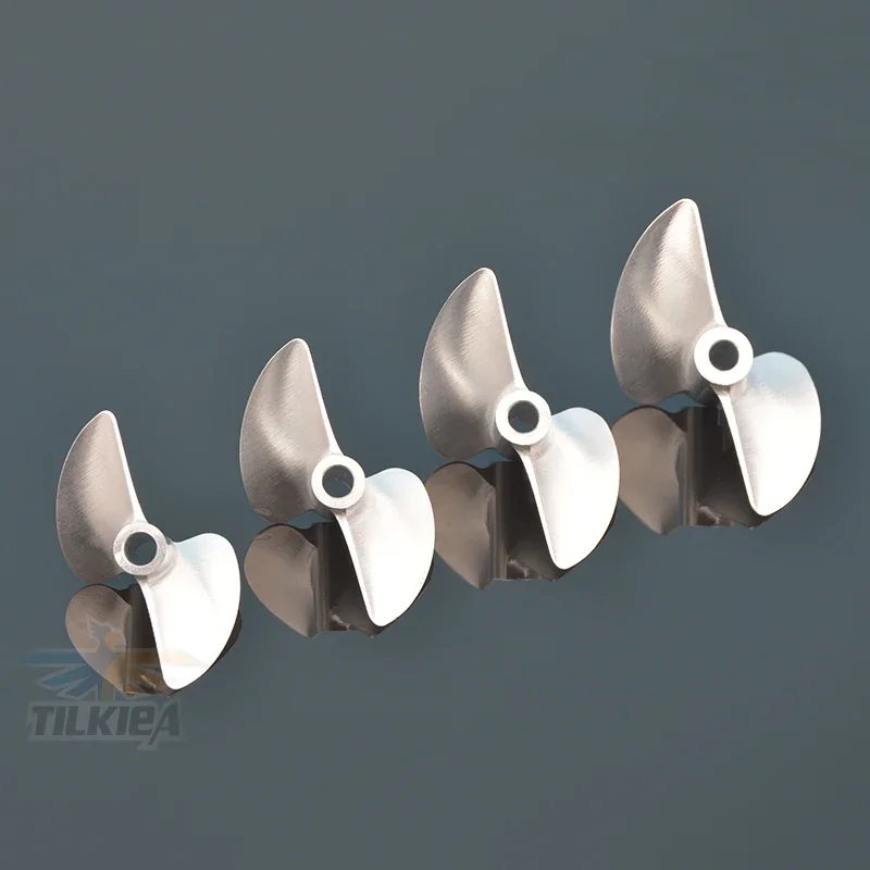 CNC 4.76mm 3/16'' 합금 프로펠러 2 블레이드 나사 왼쪽/오른쪽 D38/42/43/45/46/47/48/50/52/53/54/56/58/60mm Rc 레이싱 보트용