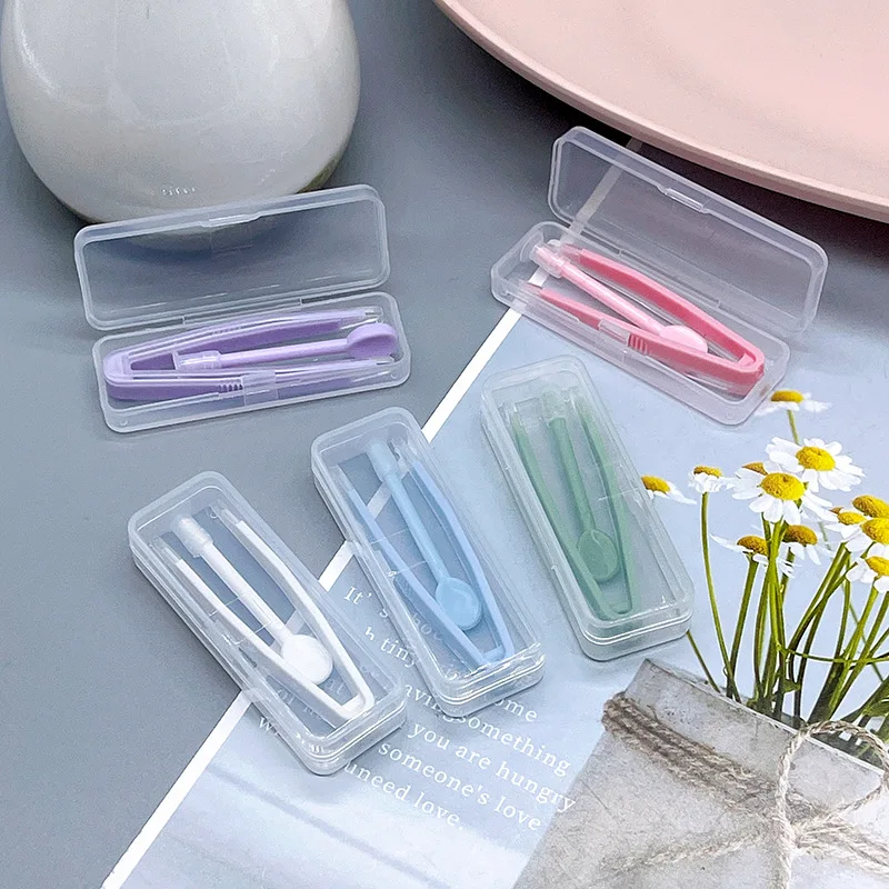 

5Color Contact Lenses Tweezers Suction Stick Travel Kit for Eye Care Women's Contact Lens Inserter Wearing Tool Contact Len Case