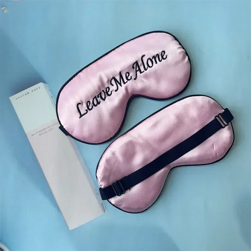 Luxurious Embroidered Silk Sleep Mask with Adjustable Strap - Soft Blackout Eye Cover for Ultimate Relaxation and Travel