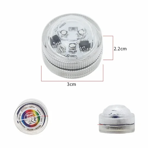 원격 제어 RGB 잠수정 조명, IP68 배터리 작동, 수중 야간 램프, 꽃병 그릇, 수영장, 야외 정원 파티, 21 키 5