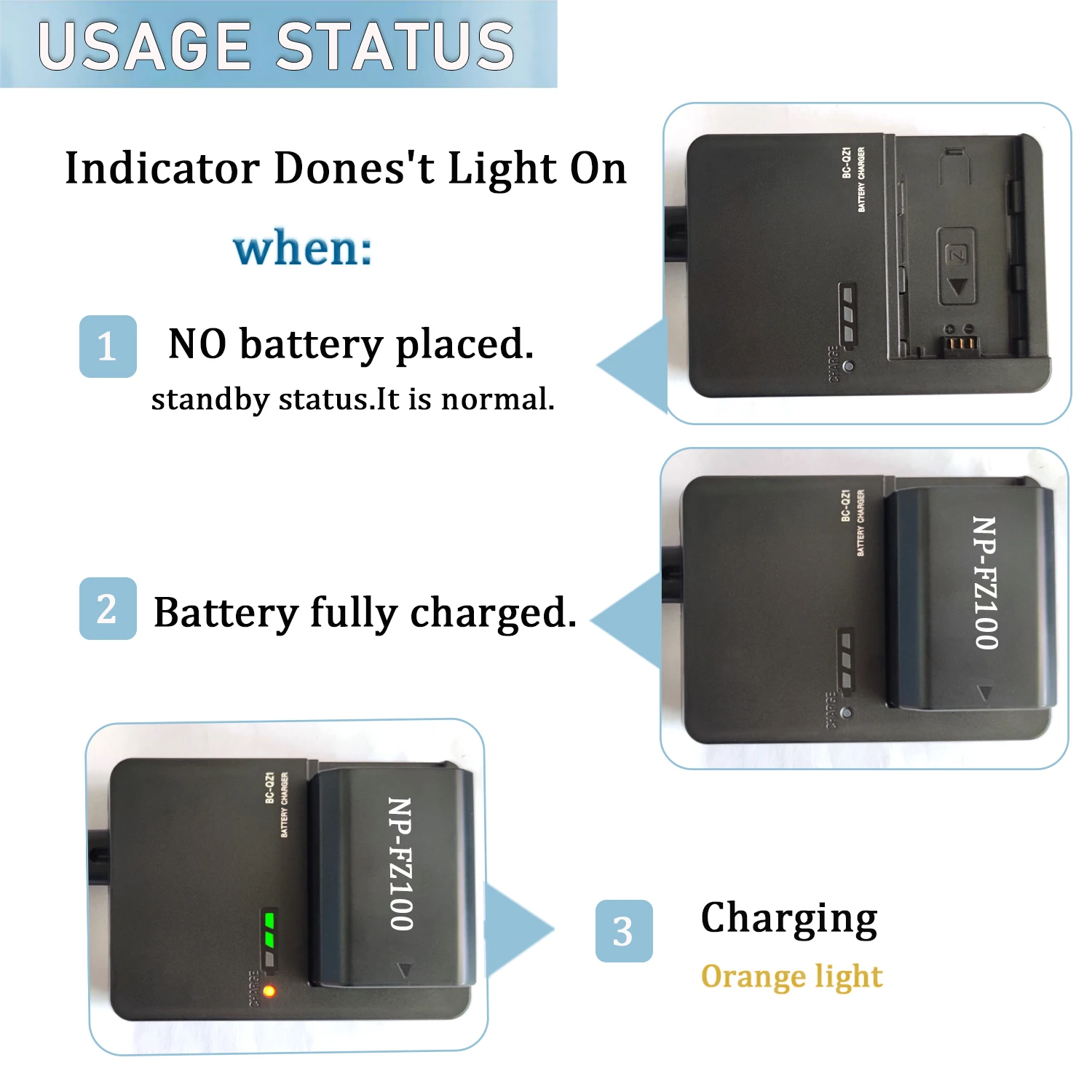 Camera Battery Charger For Sony ZV-E1 FX30 A1 A7C A7CII A7CR A7S III A7R III IV A6600 A6700 A9R A9S 9 II A99 NP-FZ100