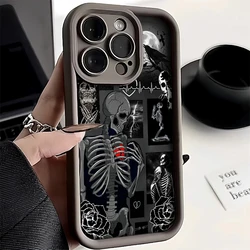 Creative Skull Print Shockproof Soft Phone Case - Galaxy S20 FE (Coffee - YYDSF2650)