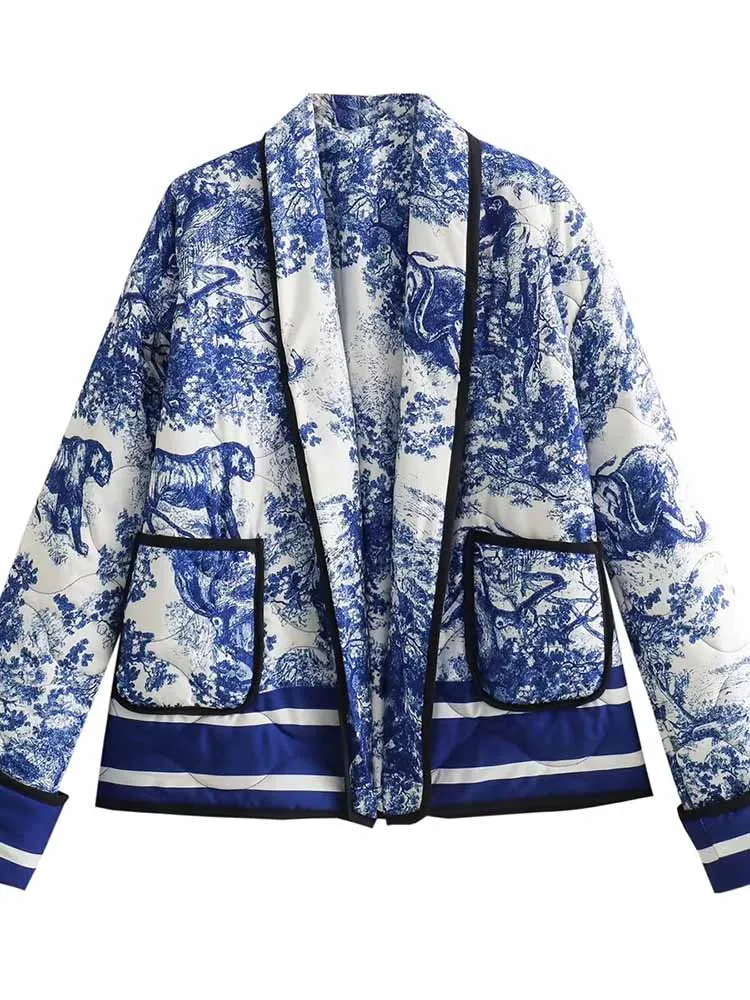 

Autumn new women's fashion European and American casual versatile trendy long-sleeved printed cotton clothing