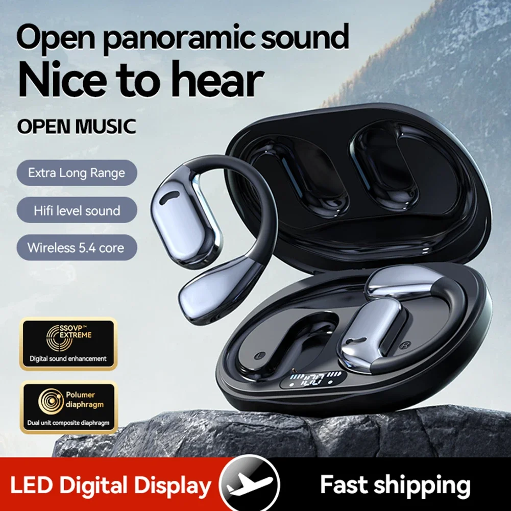 AI Translator Earphone Bluetooth-Compatible 5.4 Real-time Translation Earbuds Wireless Headphones for Office Business Learning