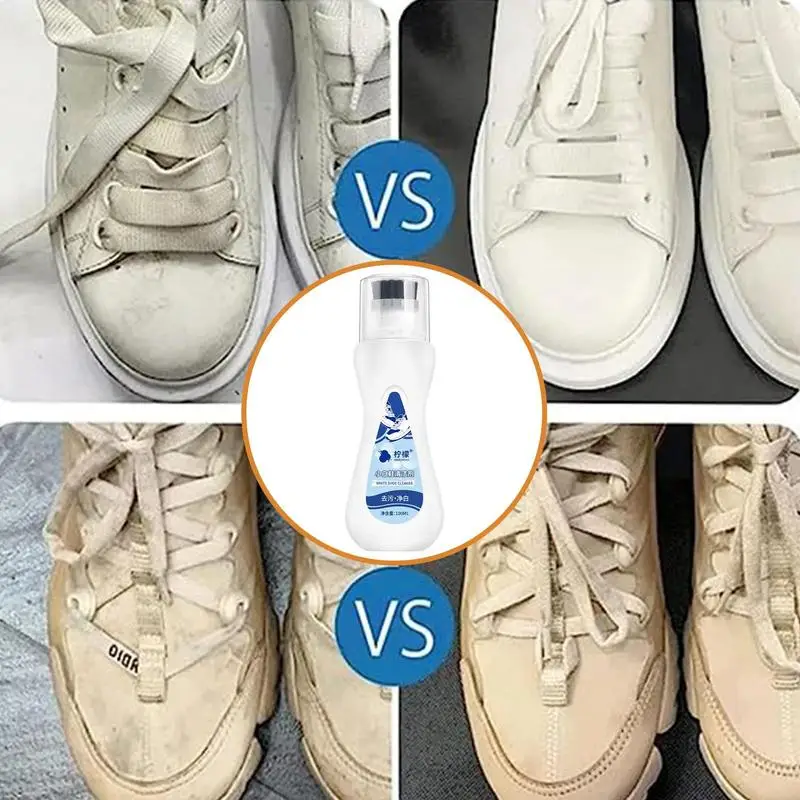100ml Shoe Cleaner Foam Cleaner with Brush Cleaning Stain Dirt Foam Cleaner Sneaker Cleaner Decontamination White Shoes Cleaning
